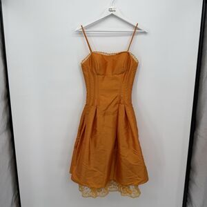 Bella Formals by Venus Orange Fit & Flare Formal Mini Dress Women XS